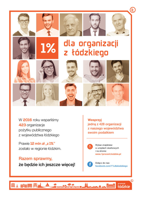 Plakat 1 % dla Łódzkiego