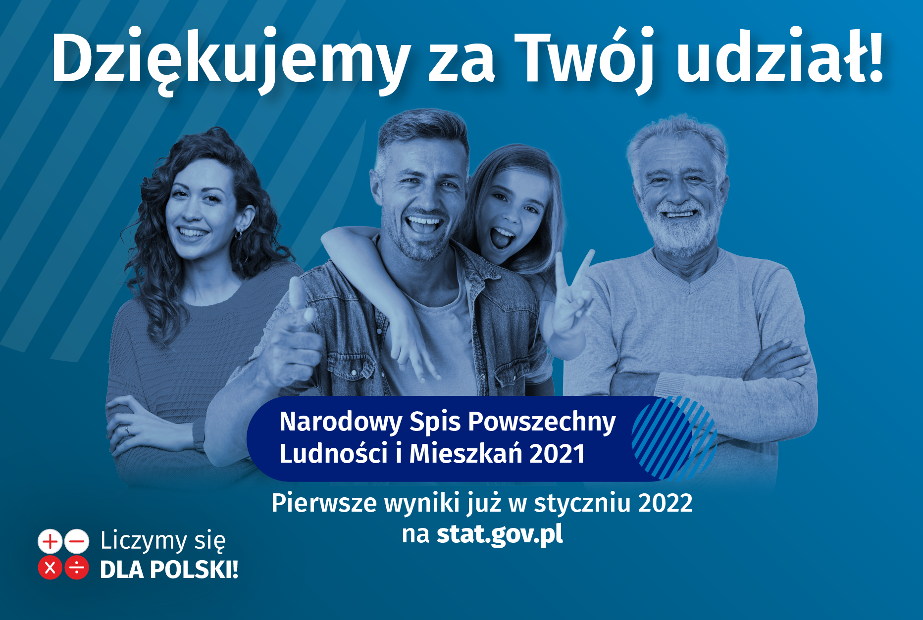 Podziękowania od GUS za udział w NSP 2021